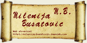Milenija Bušatović vizit kartica